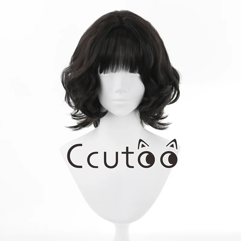 

ccutoo Wigs California 70s 80s Rocker Wig for Men Women Long Curly Natural Black Halloween Costume Anime Cosplay Wig