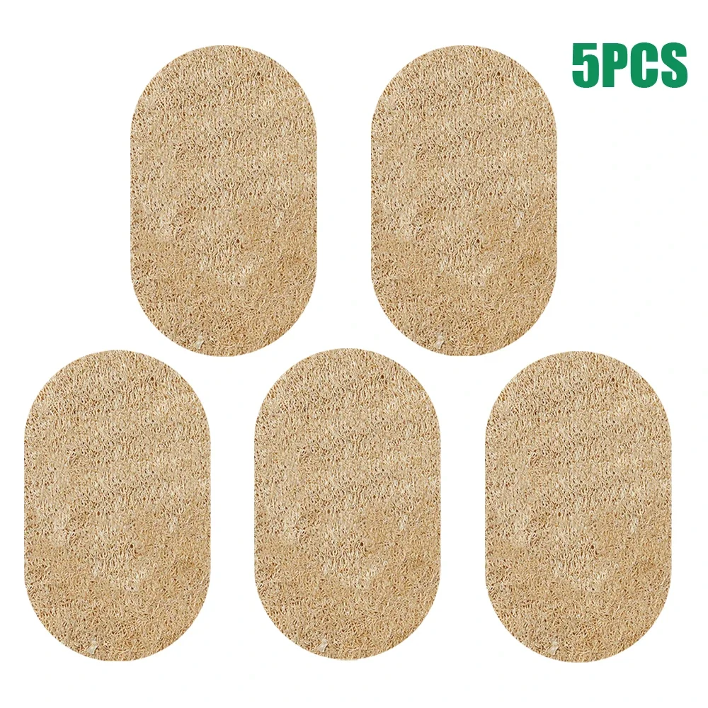 5Pcs Natural Luffa Dish Washing Cloth Sponge Loofah Scrub Pad Dish Pot Easy To Clean Scrubber Sponge Kitchen Clean Brushes Pad