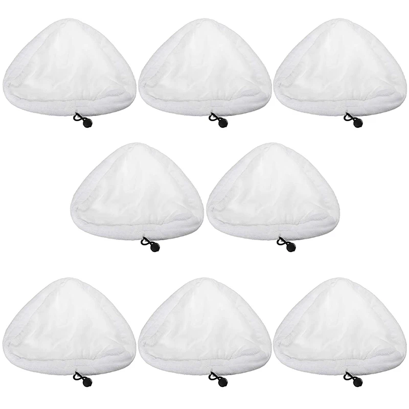 

A09G-8Pcs Microfibre Cloth Cleaning Pad for H2O X5 Steam Cleaner Floor Mop Steamer Cleaner Triple-cornered Replaceme