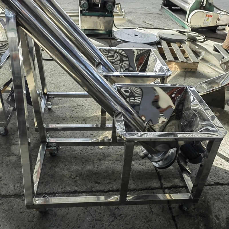 Facctory Directly OEM Custom Stainless Steel Inclined Conveyer Powder Screw Auger Conveyor Feeder Machine