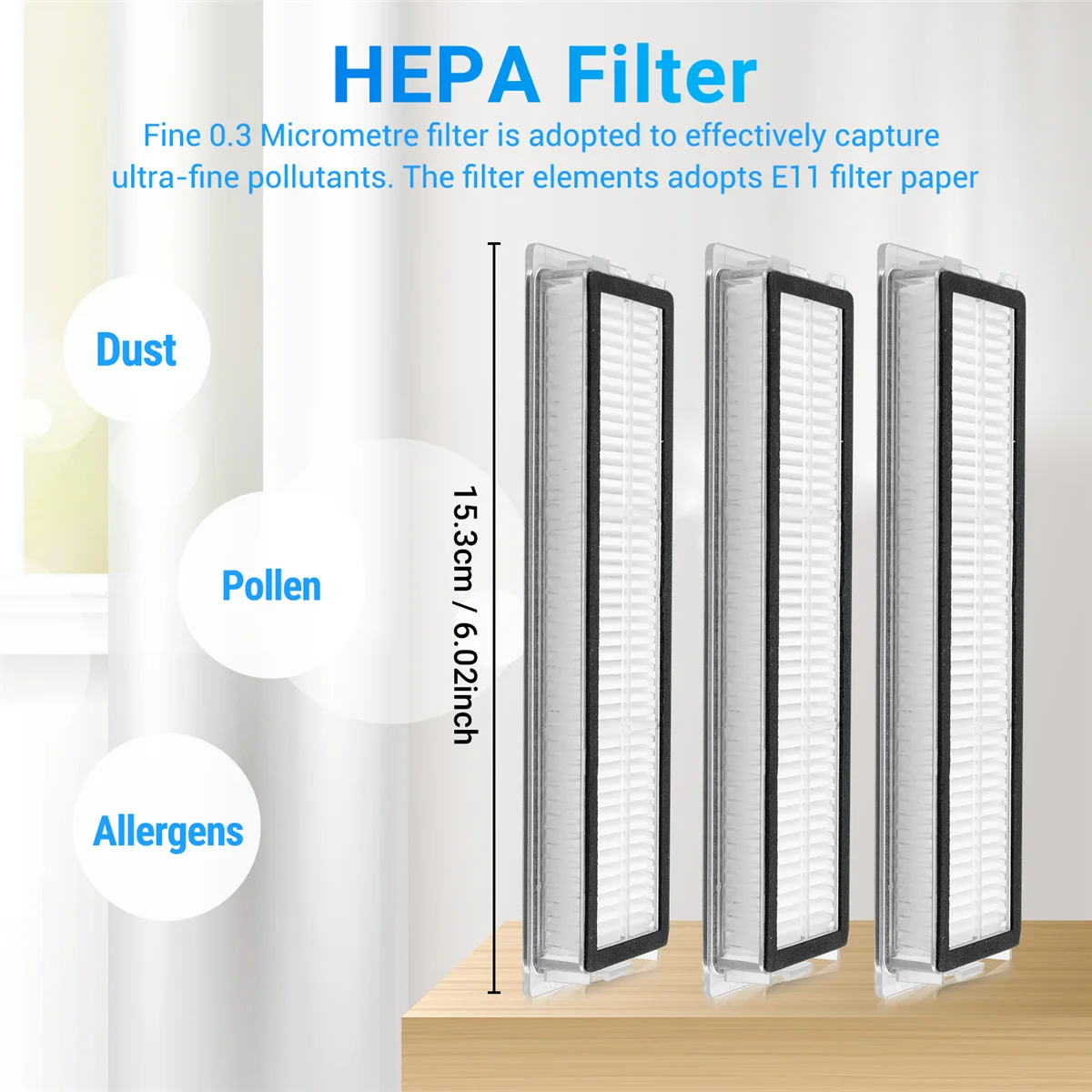 Аксессуары для робота-пылесоса XIAOMI Dream BOT L10 Pro D9, фильтр НЕРА, 3 шт.