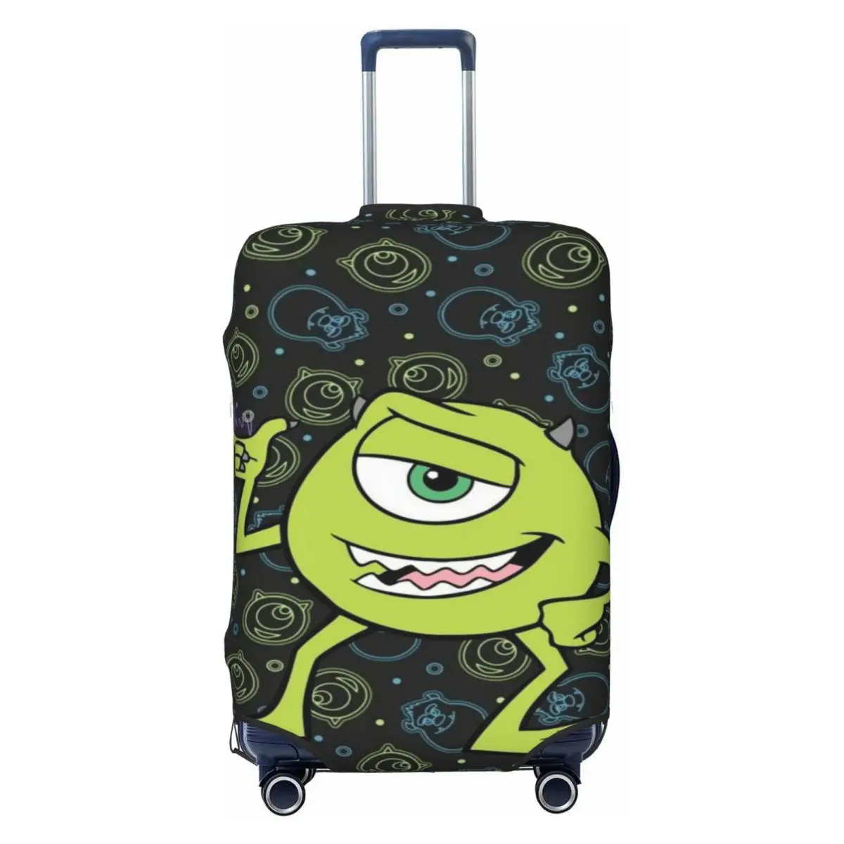 

Custom Monsters Anime Universitys Mike Wazowski Travel Luggage Cover Elastic Suitcase Cover Protector Fit 18-32 Inch
