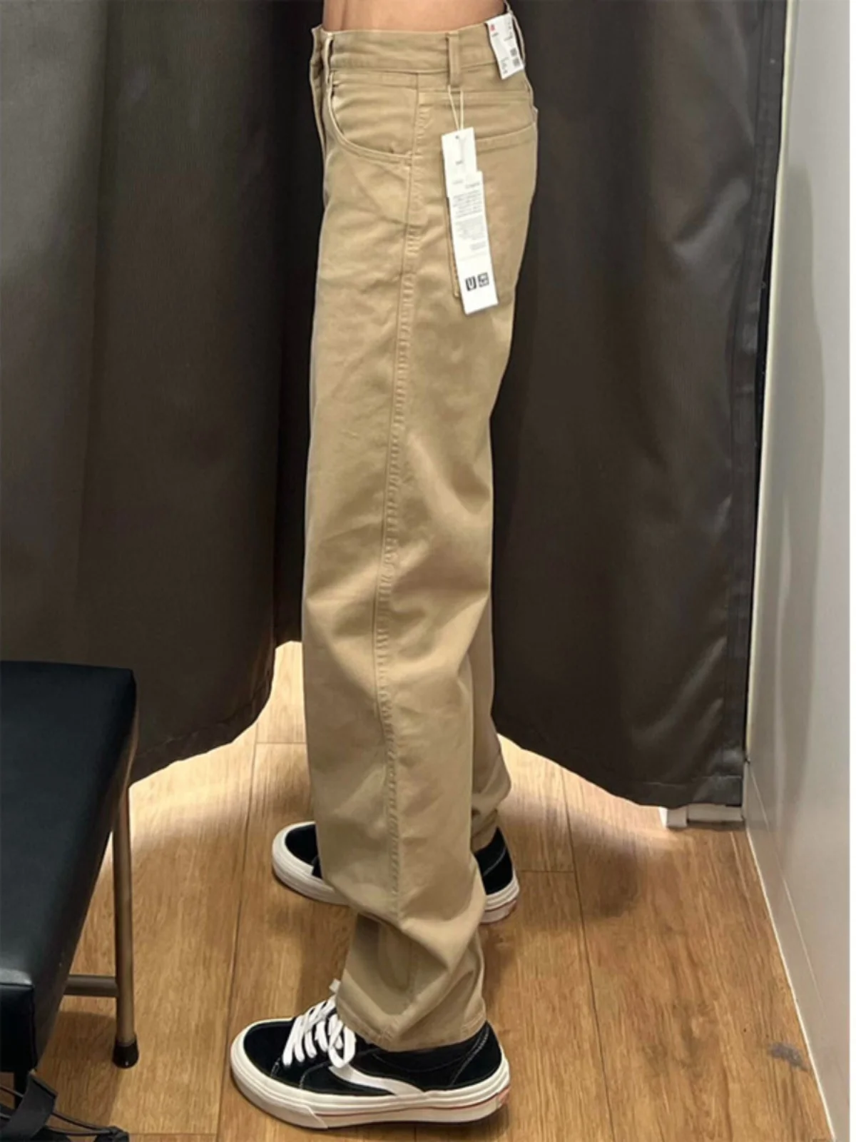 

Мужские джинсы прямого кроя в американском ретро-стиле цвета хаки, весенне-осенние, повседневные, свободные, удобные, молодежные, Vitali Sle