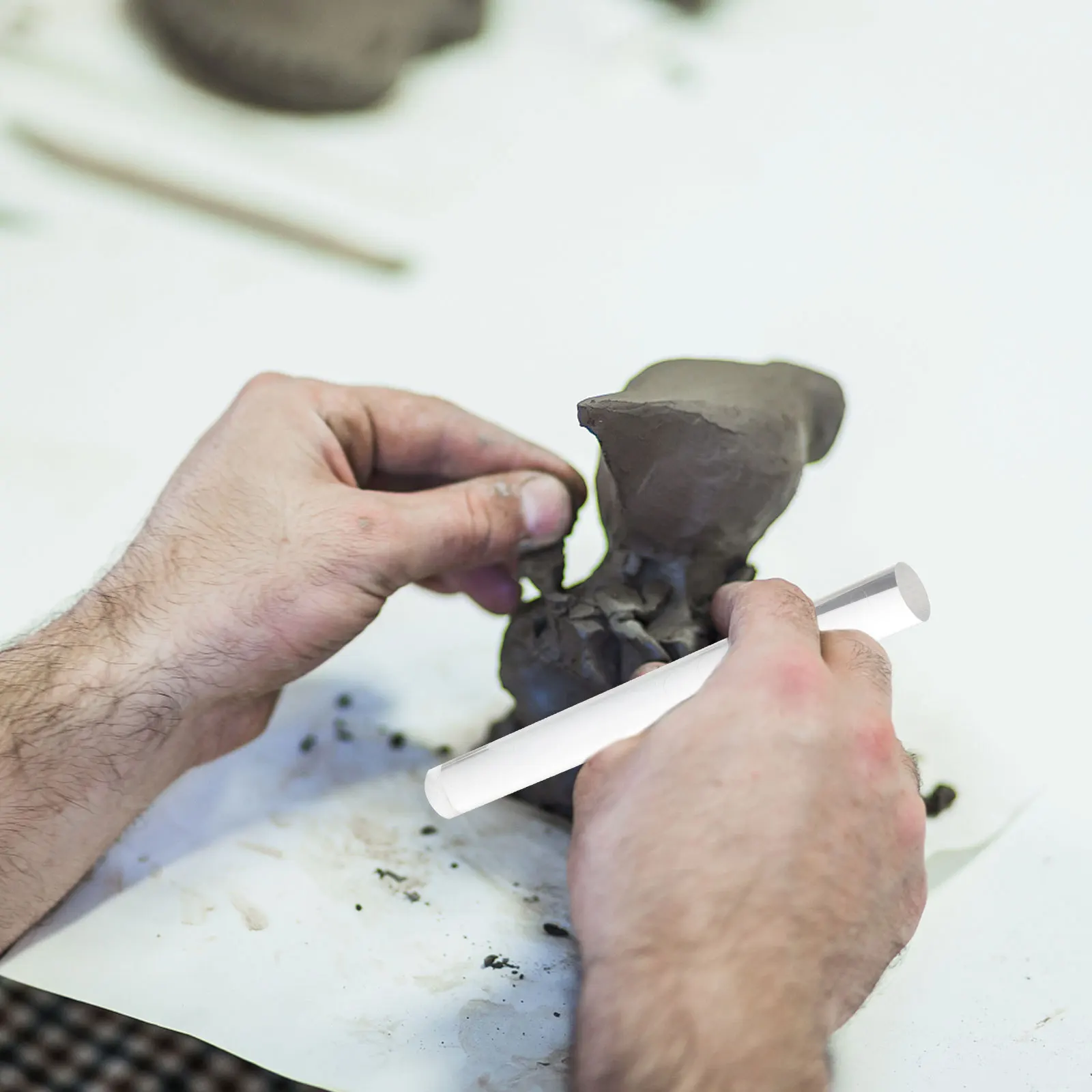 

1 Set Clay Pressing Plates Acrylic Sheet Diy Sculpting Board For Pottery Sculpture Rolling Rod Tools Kit Clay Acrylic Board