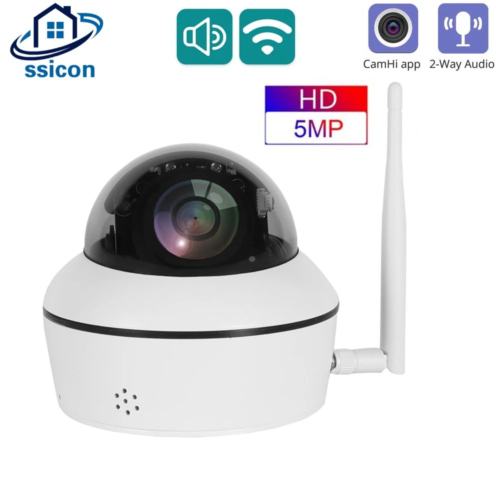 5MP PTZ WIFI IP Camera CCTV Surveillance Security Protection Wi Fi Outdoor 4X Digital Zoom Street CamHi MINI Dome Camara