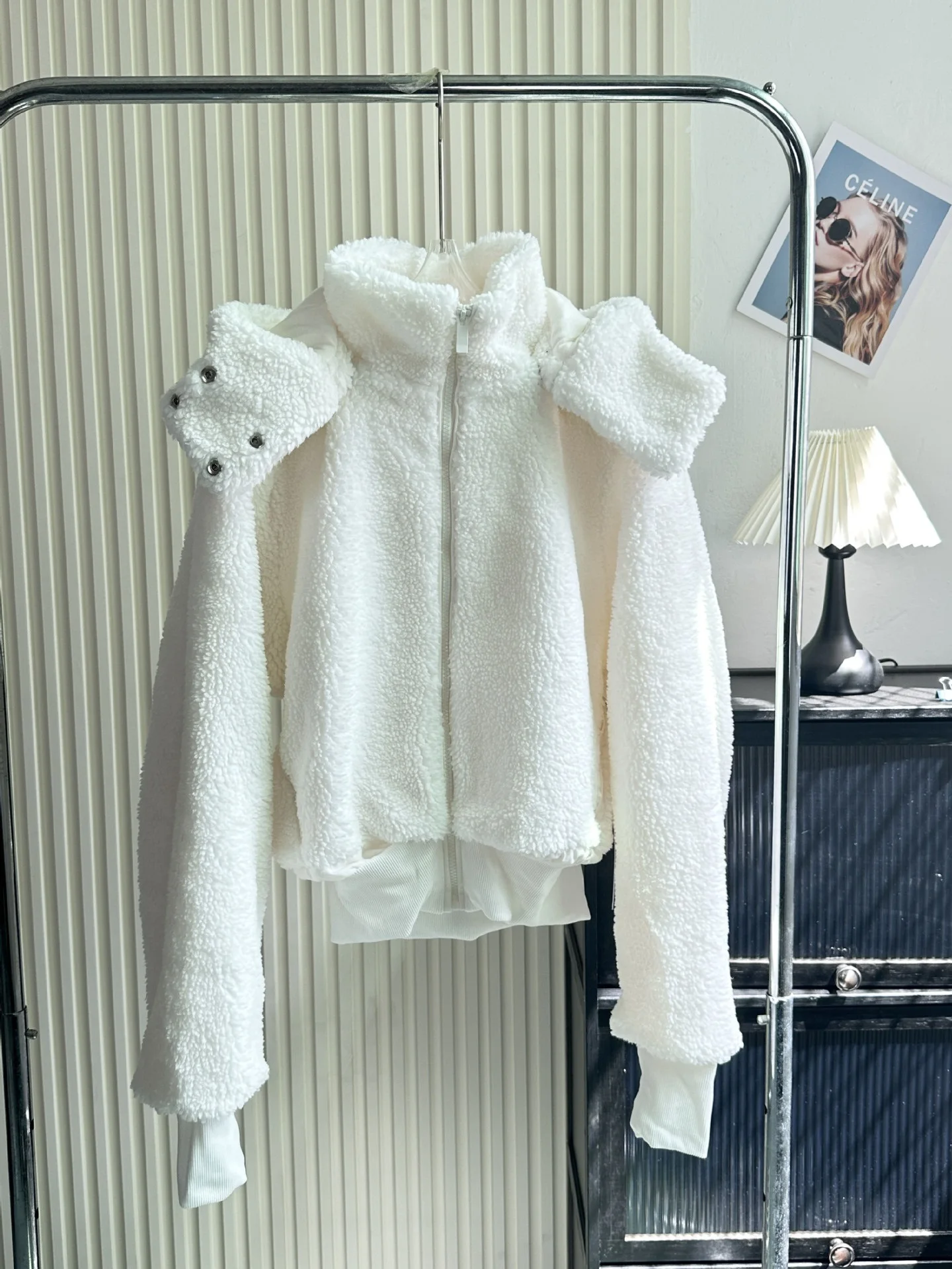 

Popular Women Solid Color Lamb Wool Thick Zipper Hooded Coat Casual Yoga Wear Women's Winter Short Warm Cotton-padded Jackets