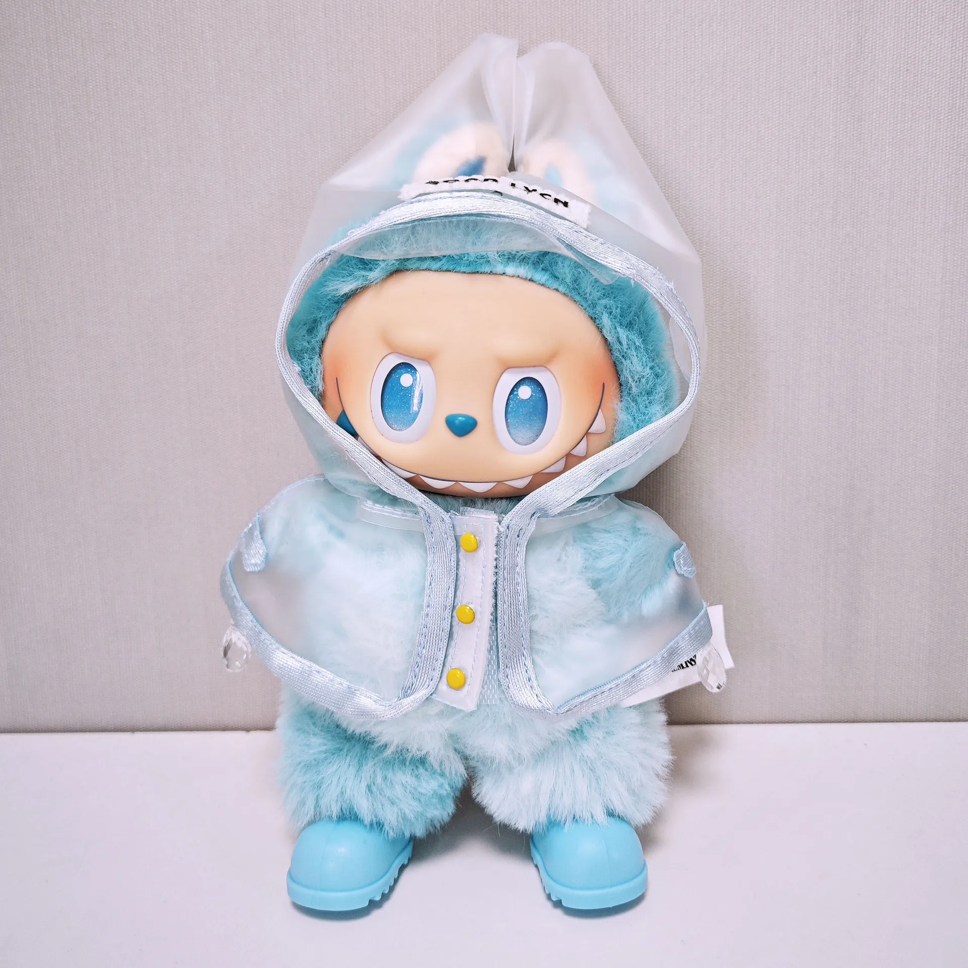 

For 15-17cm Labubu Idol V1 V2 Mini Doll Cute Raincoat Set Korean Kpop Exo Macaron Rain Shoes Clothing Accessories Gift