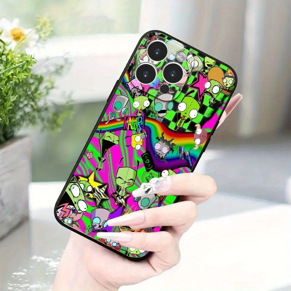 حافظة هاتف مطبوعة باللون الأخضر لهاتف 11/12/13/14/15/16 17Pro Max Plus، #3