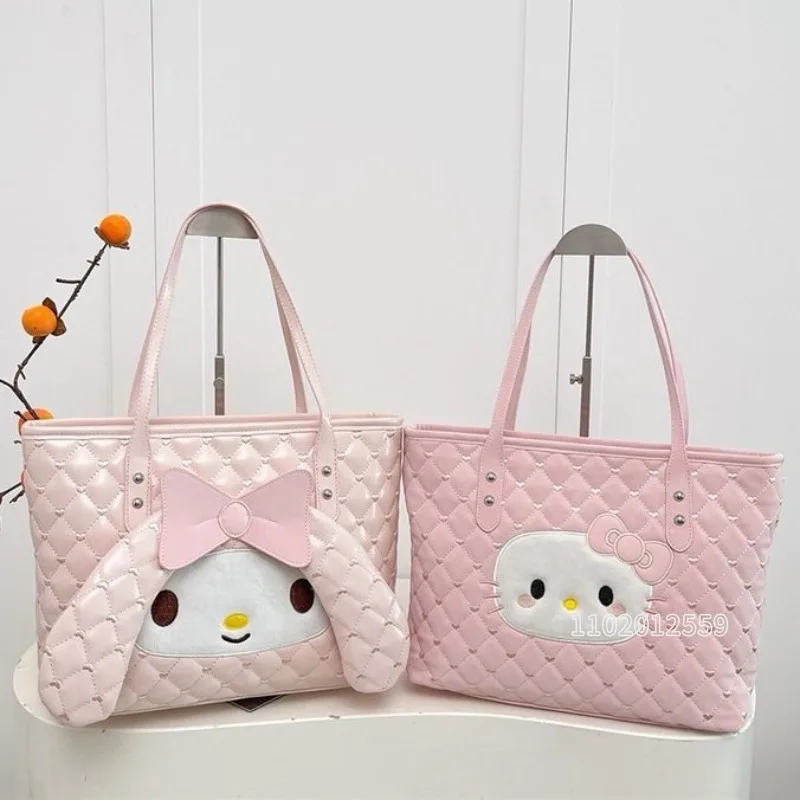 

Hello Kitty's New Women's Shoulder Bag Fashionable Large-capacity Women's Handbag PU High-quality 3D Cartoon Casual Women's Bag