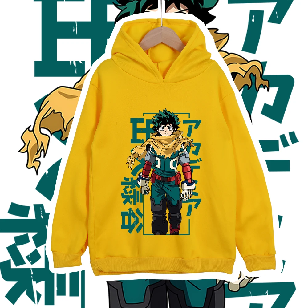 Anime My Hero Academia, Izuku Midoriya, bedruckter Kapuzenpullover, Kinder-Sweatshirt mit Kapuze, Herbstmode, Streetwear, Kinderoberteile. – Detail 5