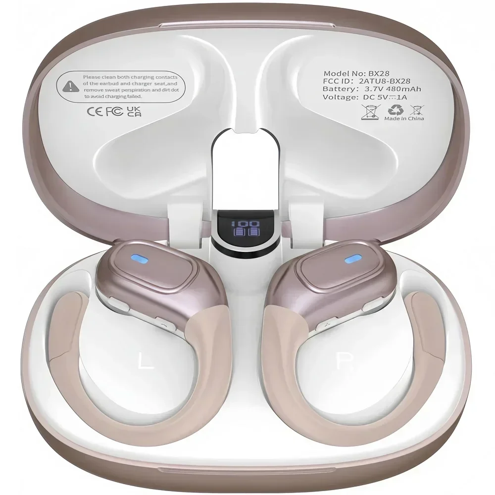 

BX28 TWS Bluetooth 5.4 Earphones 9D Stereo Wireless In-Ear HiFi Headphones with Mic Hands-Free Headset for Android & iPhone