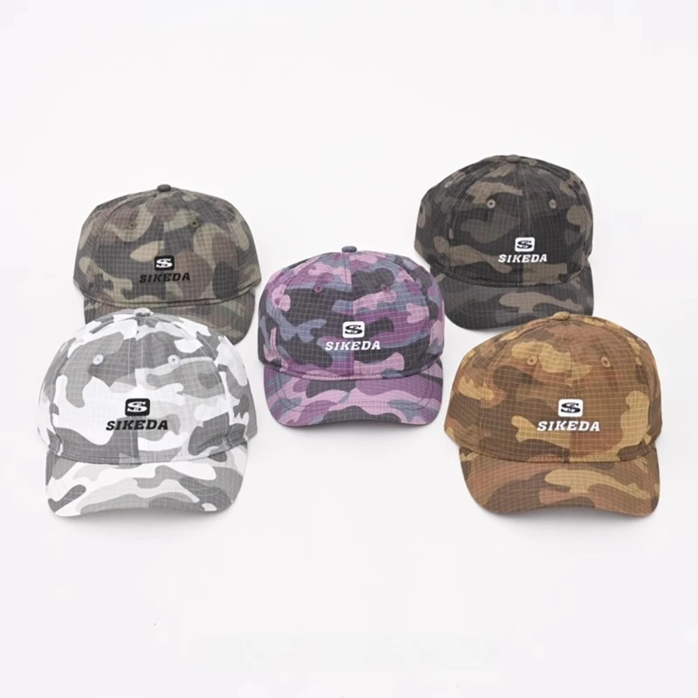 

Summer Camouflage Quick-drying Cap for Men and Women Outdoor Sports Thin Breathable Baseball Cap Letter Embroidered Sun Hat