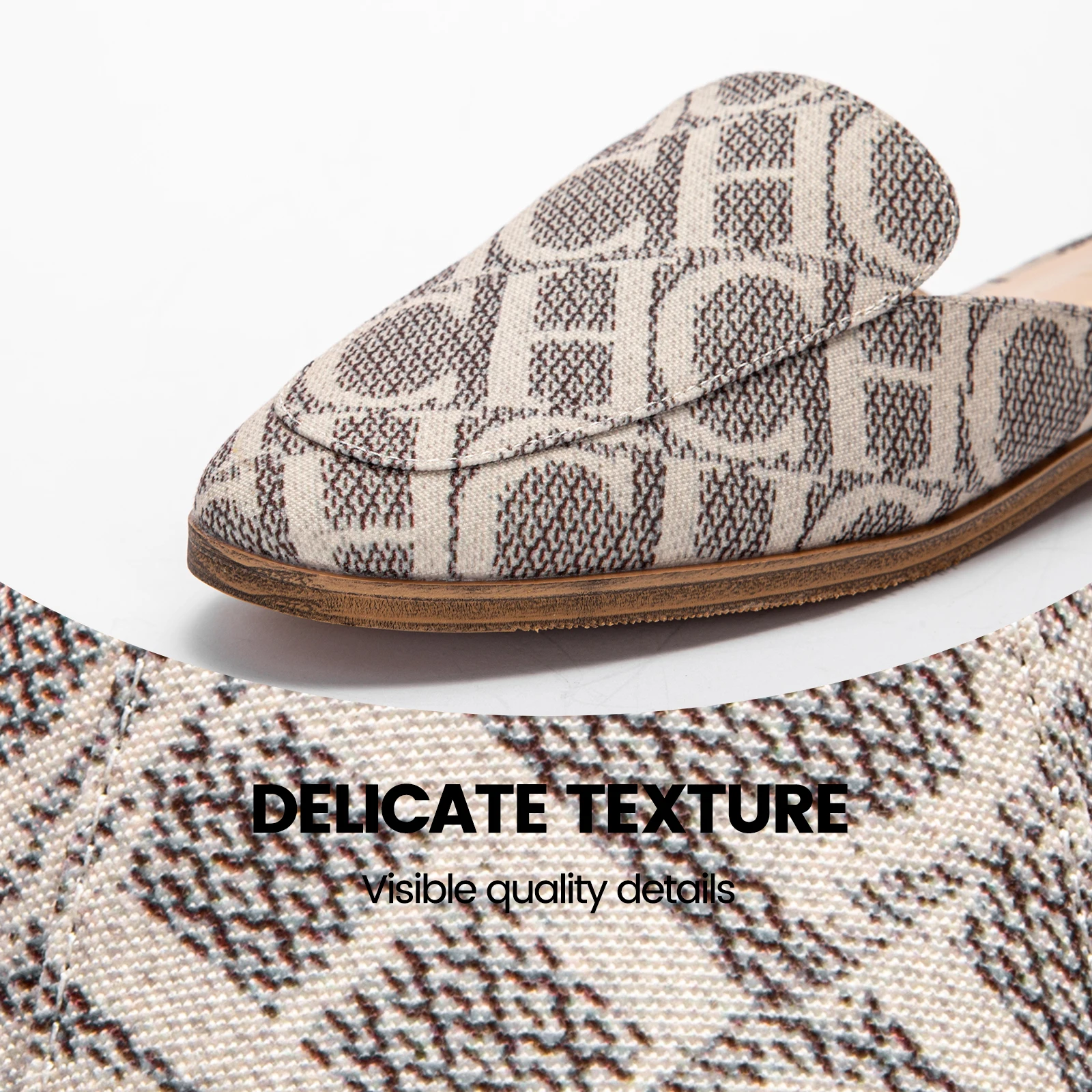 

Lightweight and Comfortable Classic Women's Indoor Slippers Fashion Letter Print Design Retro Versatile