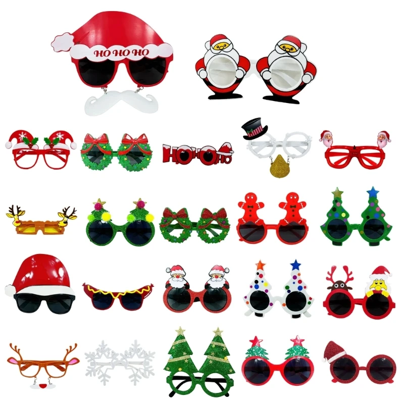 2025 New Funny Creative Santa Beard Glasses Frame Christmas Eyeglasses Photo Props Holiday Party Decoration Costume Accesories