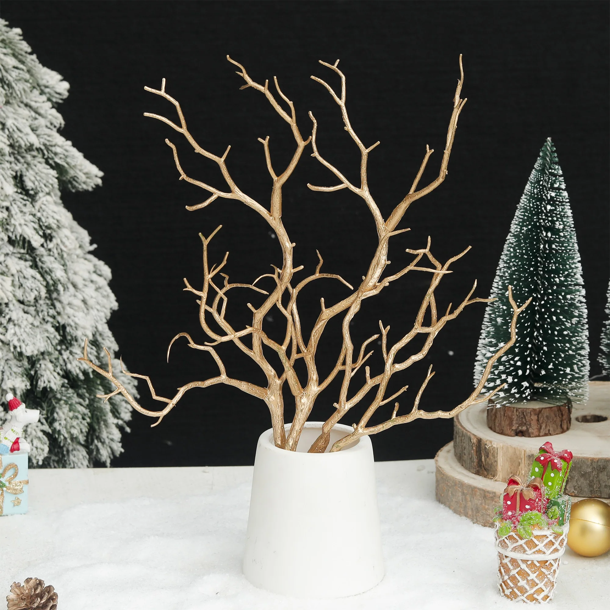 Baumzweige, künstliche Pflanzendekoration, Kunststoff, Zweig, Zuhause, Hochzeit, Halloween, Weihnachten, Zuhause, Geschenk, DIY, Simulation, Blumenarrangement – Detail 1