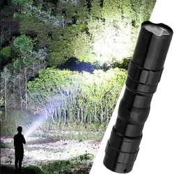 Portable Flashlight Aluminum Shell Portable LED Focus Light Mini Waterproof Flashlight Hiking Camping Cycling Fishing Outdoor