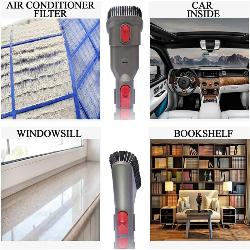 Flexible Crevice Tool and Vacuum Attachments for Dyson V7 V8 V10 V11 V15 Perfect for Dryer Vent, Household Cleaning Kit