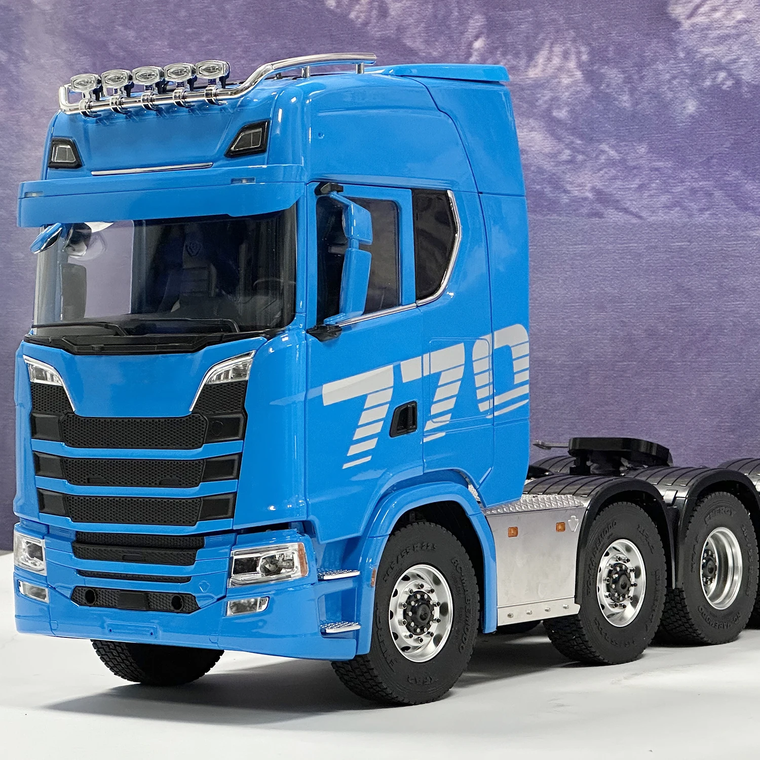 Tamiya 770s rc reboque 1/14 6x6 rc reboque com luzes sons caminhão de controle remoto simulação engenharia máquinas modelo brinquedos