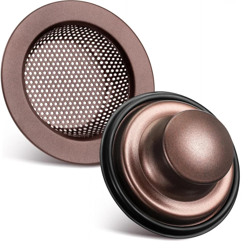 

Набор пробок для сливного фильтра для кухонной раковины, 2 шт., сливной уловитель и крышка из нержавеющей стали, большая корзина для раковины шириной 4,5 мм G