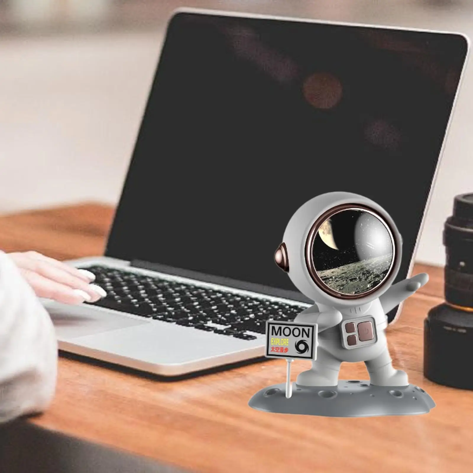 Astronaut Mini Speaker Compact Home Speaker for Room Hiking Shower