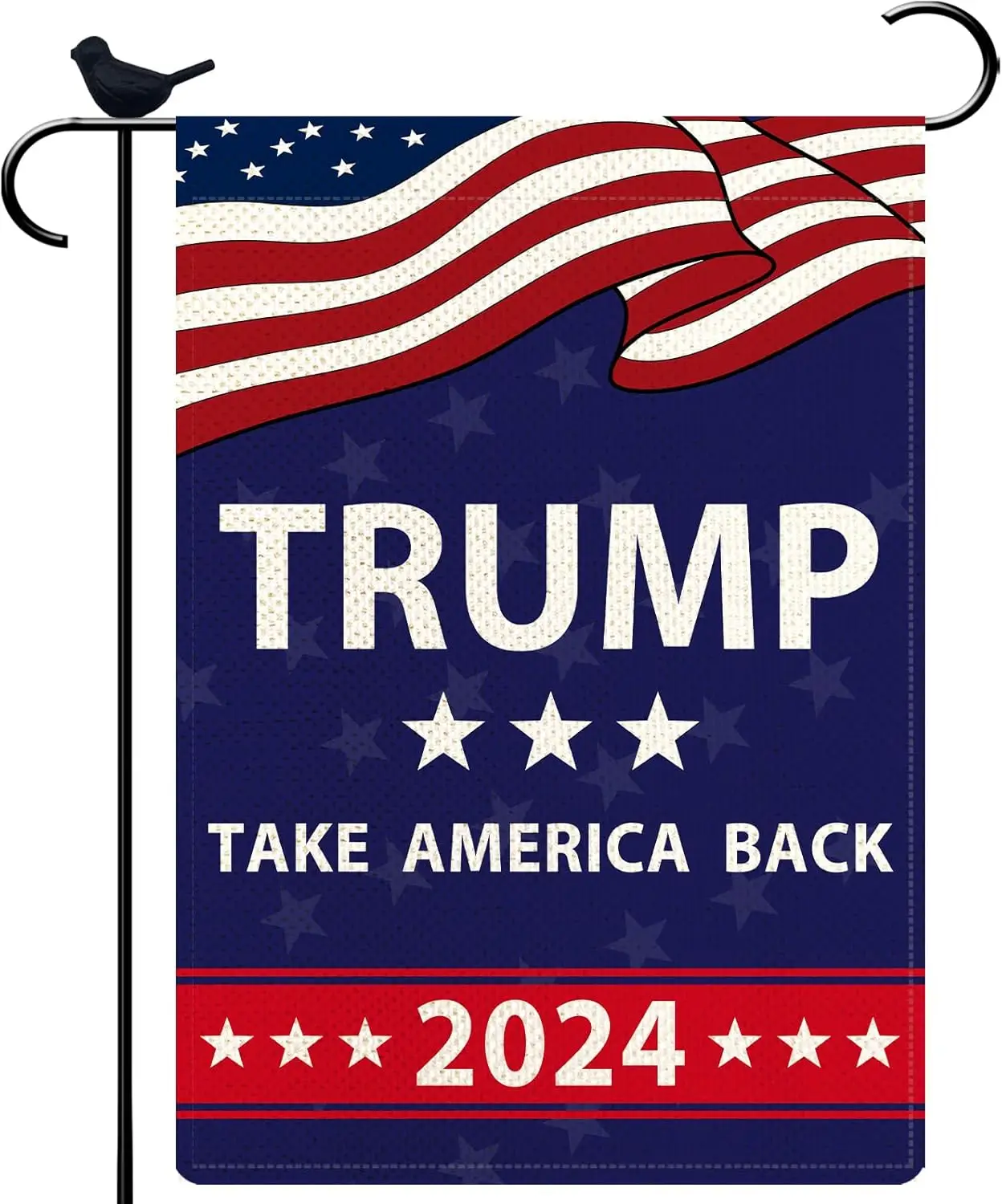 Lifesmells Trump 2024 Garden Flag Voted for Trump Blue Yard Flag 12.5 x 18 Inch Double-Sided Outdoor Indoor Decorative Garden Fl