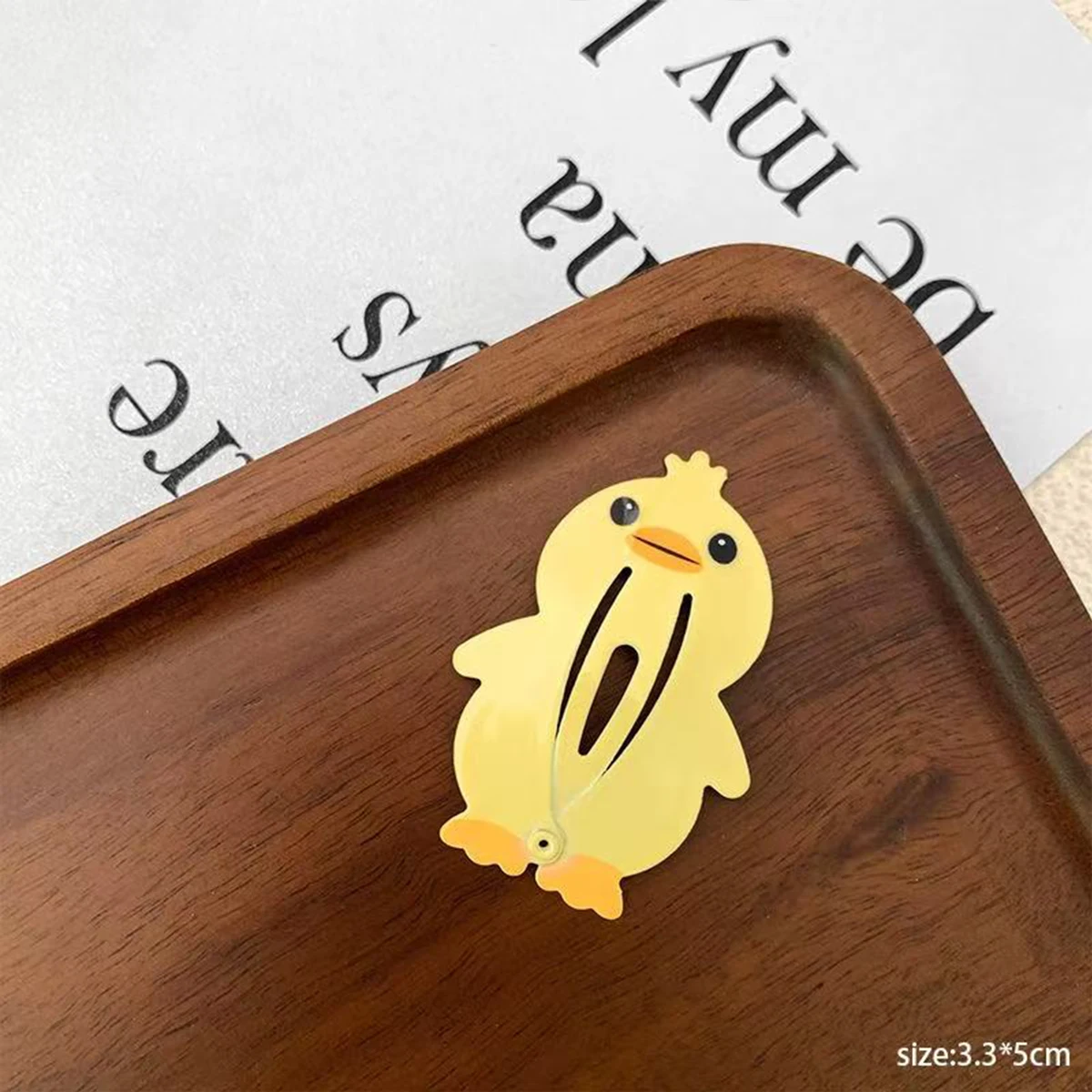 1 Stück/5 Stück 1 Stück Neue Cartoon Niedliche Tier-Bienen-Vogel-Kaninchen-Gelbe Ente Kinder BB-Clip Süße Mädchen Haarklammer für Seitliche Haare – Detail 4