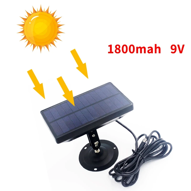 Outdoor 9V 1800Mah Solar Panel Battery Charger For Suntek HC300 HC350 HC550 HC700 HC800 S990 S880 680 S80M