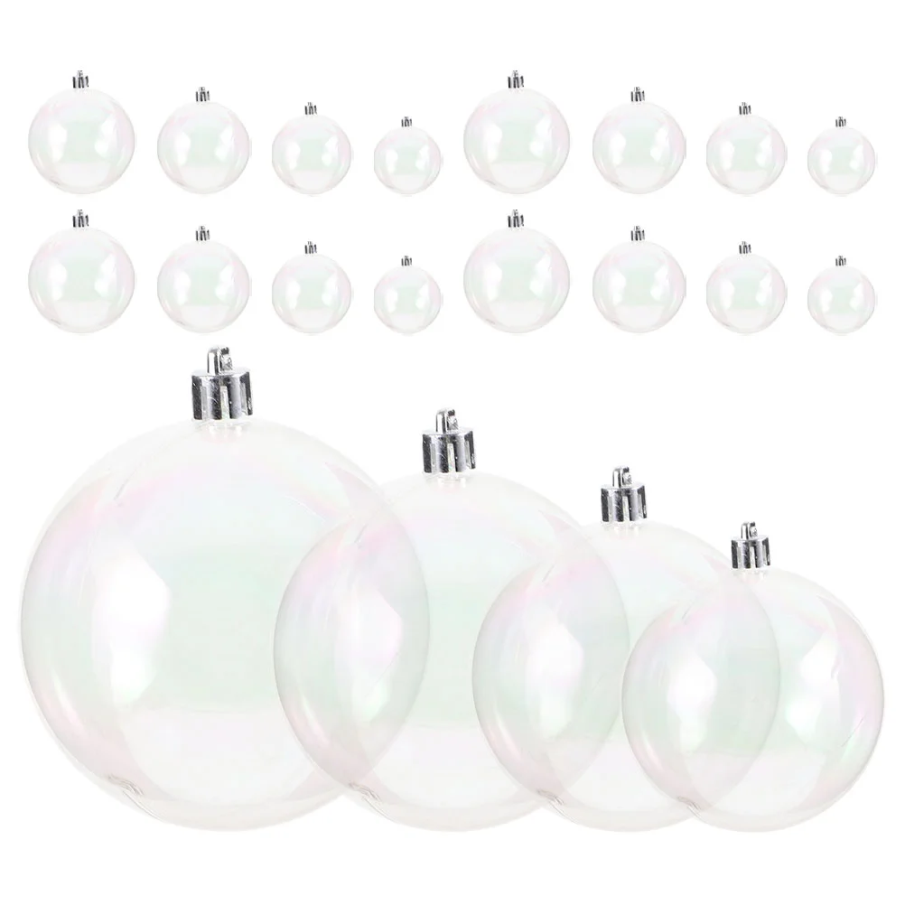 40 PCS Transparent Ball Bubble Symphony Christmas Tree Decorations Plastic Craft Clear