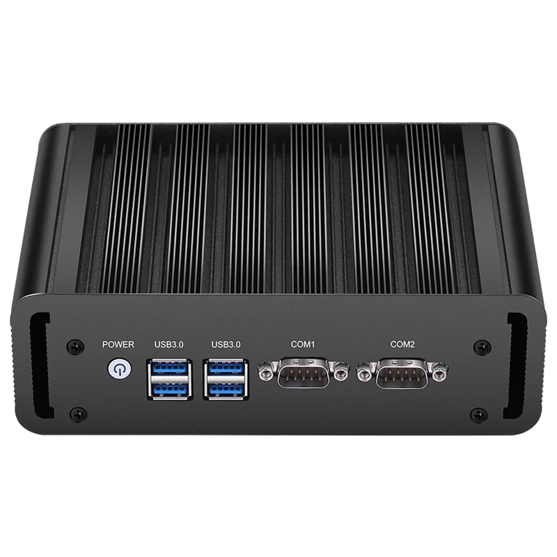 Fanless Industrial Mini PC Intel i7-5500U i5-5200U 2x Serial Ports RS232 RS485 2x Gigabit Ethernet Windows7/10 Linux