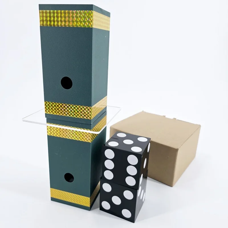 Dice Penetration Glass Impossible Die Penetration Stage Magic Trick mentalism Illusion Fun Party Trick Professional Magic show