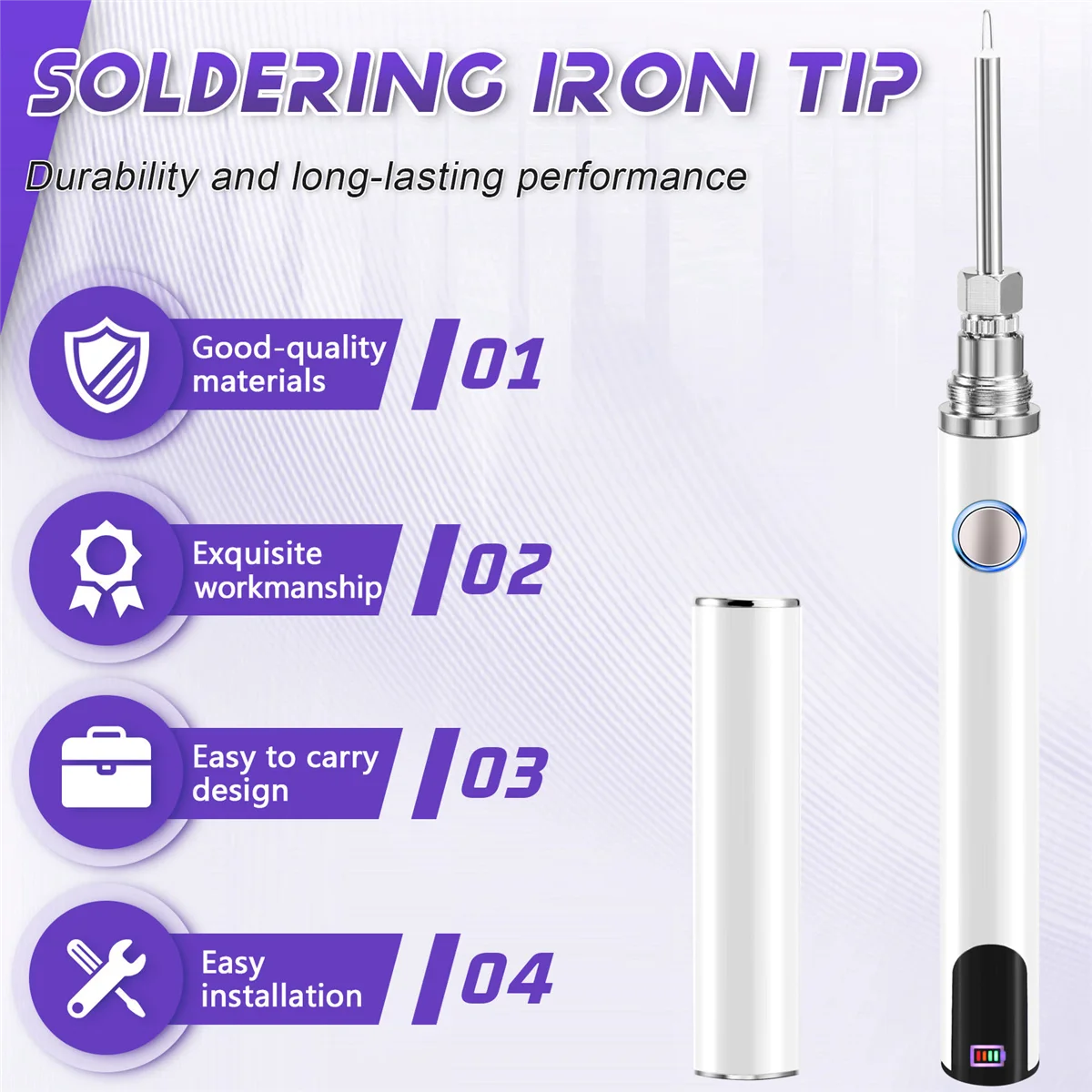 WIK-nbAdjustable 510 Thread Mini Soldador Kit USB Soldador