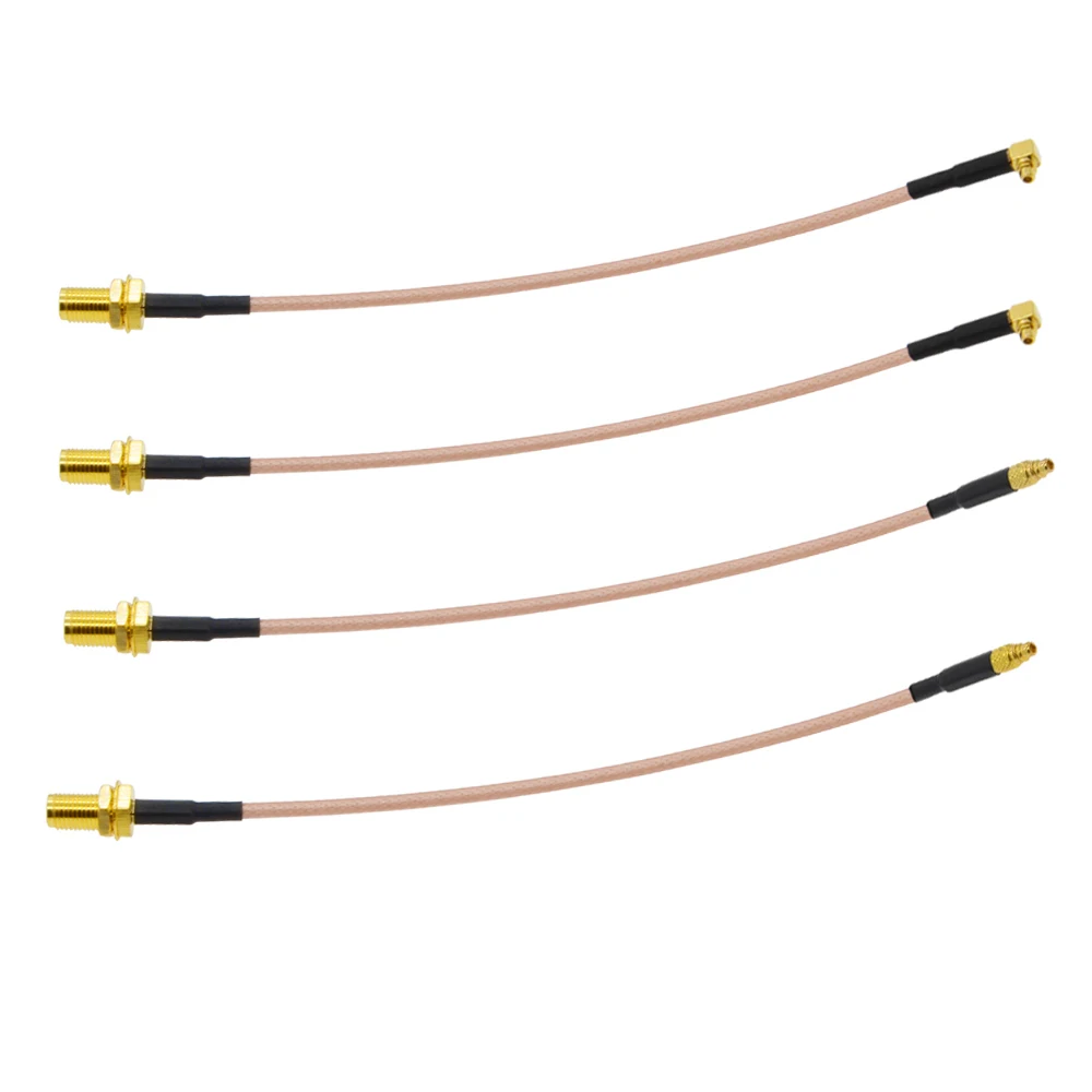 Câble SMA vers MMCX 10 pièces/uno RP-SMA / SMA femelle vers MMCX mâle droit 180 °/angle droit 90 ° prise RGsacrifice Pigtail RF cavalier coaxial