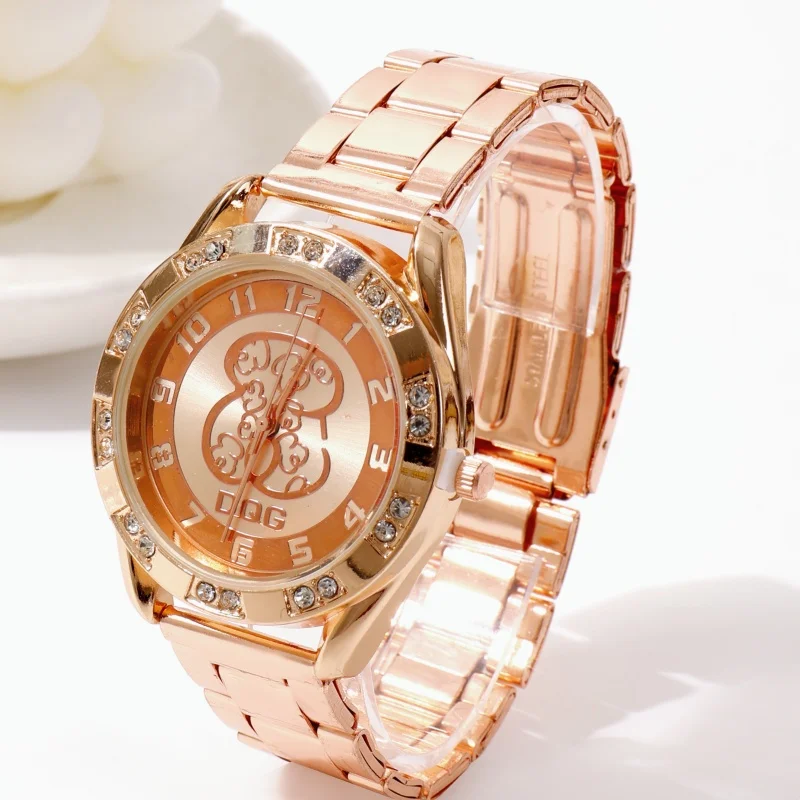 Luxury Ladies Watches High Quality Stainless Steel Women Quartz Watch For Women Reloj Mujer Dress WristWatch Bear Clock 2024