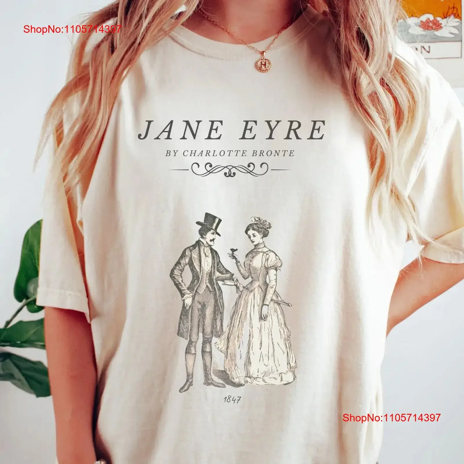Jane Eyre T Shirt Literature Charlotte Bronte Literary Bookish Light Academia Victorian vintage Washed streetwear