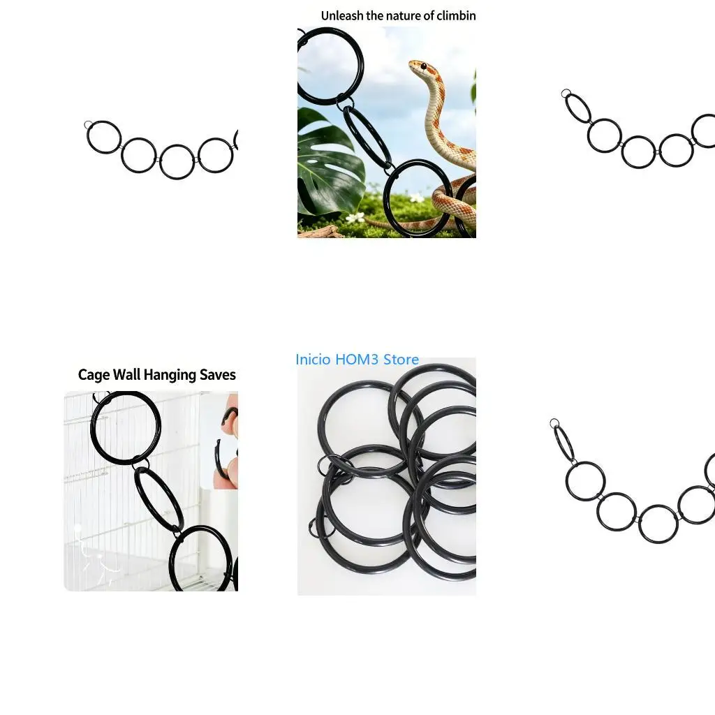 A5YD Snake Climbing Rings 5,6,7,8 Rings Enrichment Toy Reptiles Climbing Toy
