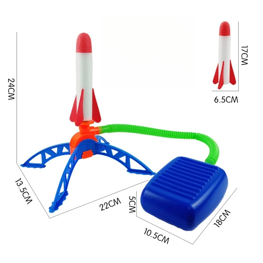 Pedal de foguete de ar para crianças, lançador de bomba, pedal de pressão de ar ao ar livre, brinquedo de foguete, esportes de salto, interação pai-filho