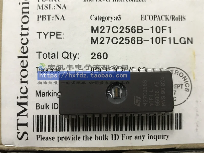 M27C256B M27C256B-12F1 M27C256B-10F1 DIP-28 IC      10PCS