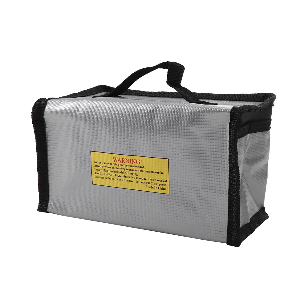 Portable Lipo Safety Bag Explosion-Proof Top Handle Battery Safe Guard Pouch Double Zipper Waterproof Lipo Protective Case
