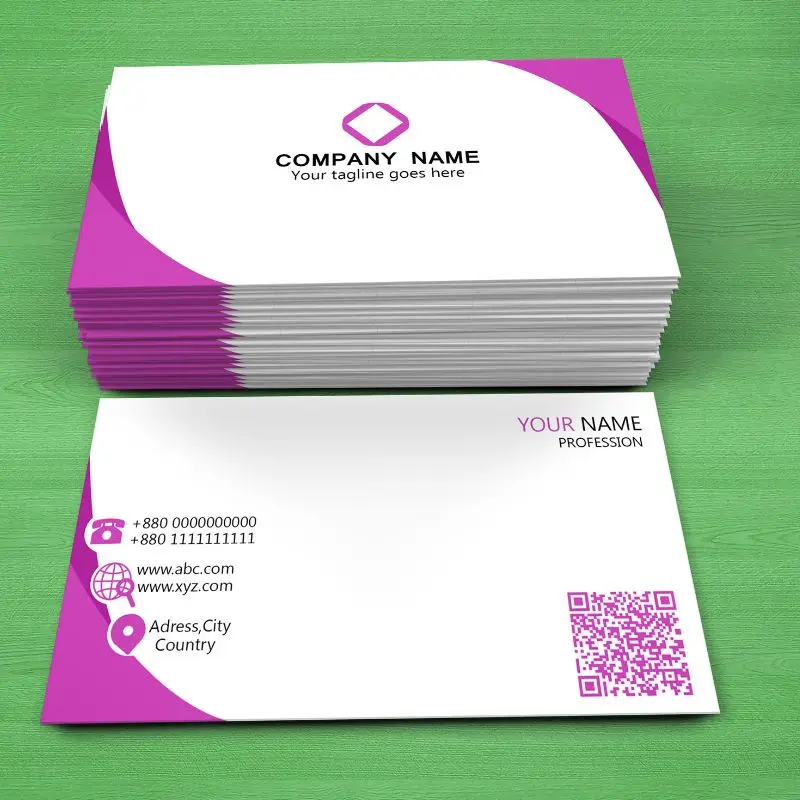 50-1000PCS Cheap Customized Business Card Full Color Double-sided Printing Business Card 300GMG Paper