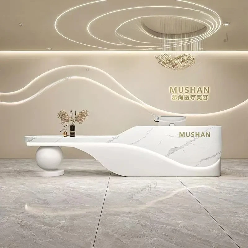 Hairdressing Reception Desk Small Cashier Market Counter Table Reception Desk Beauty Salon Luxury Muebles Commercial Furniture