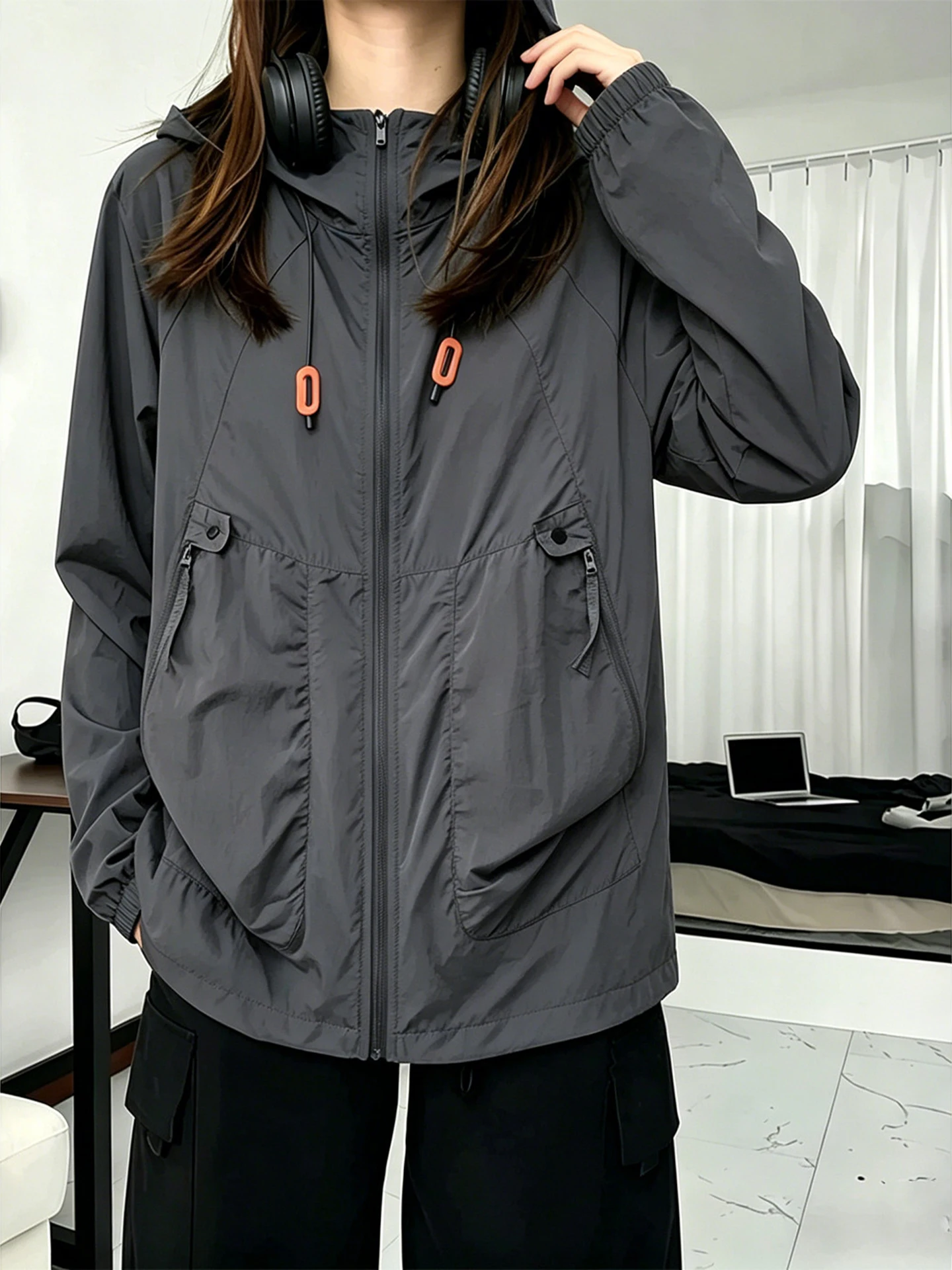 Ice Silk Cool Feeling Sun Protection Clothing Men's Summer Thin Outdoor Functional Workwear Quick Dry Jacket Youth Fashion