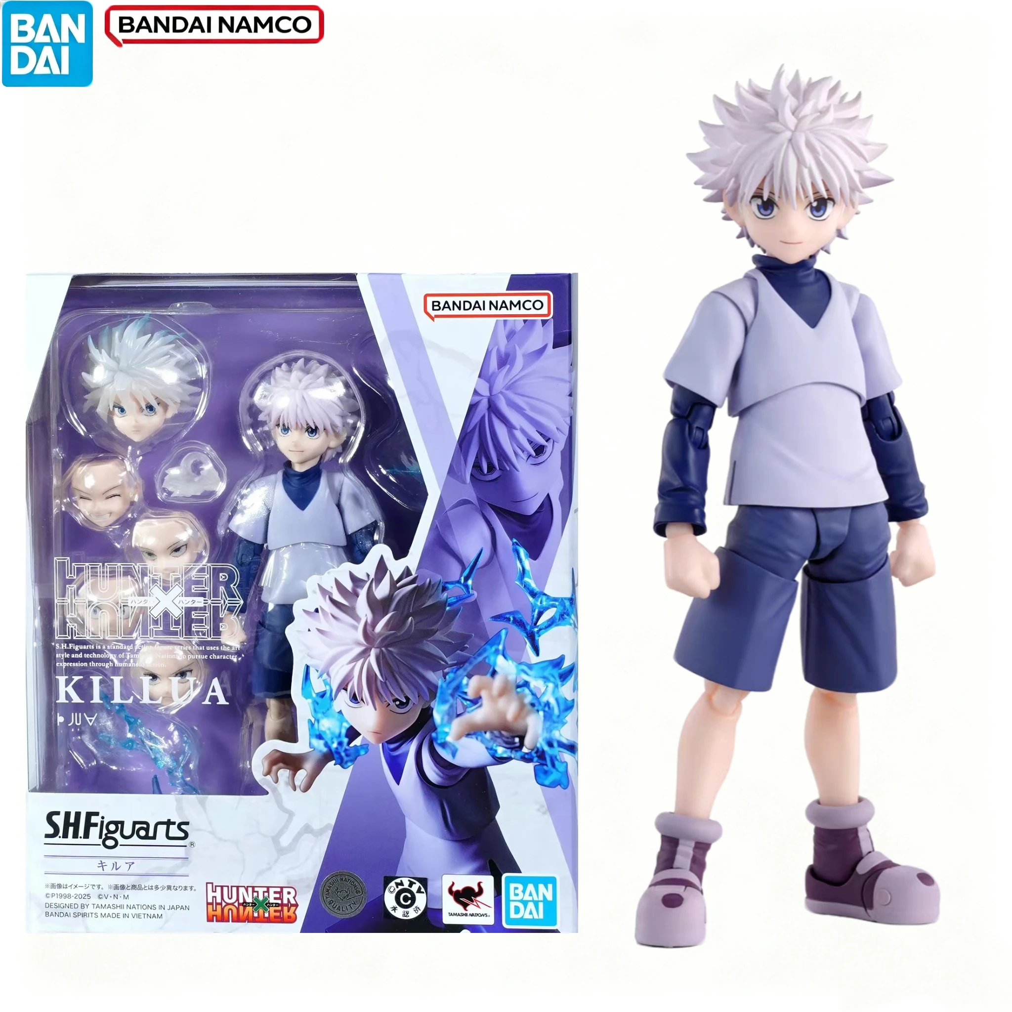 Bandai Spirits S.H.Figuarts Hunter × Hunter Killua Zoldyck Collectible Movable Model Desktop Display Birthday Gift In Stock