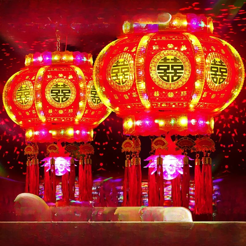 new-led-seven-color-rotating-walking-lantern-wedding-celebration-bright-flaing-happy-character-large-red-lantern-home-direct