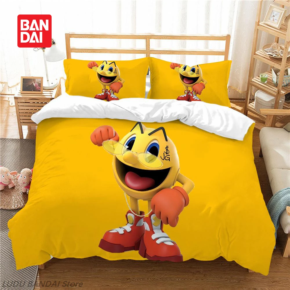 

Pac-Man Bedding Set 3Pcs Duvet Cover Set Classic Game Anime Quilt Cover Pillowcase Boys Men Bedroom Decor Birthday Gift