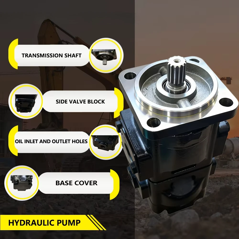 Oilmax 702-9122-021 PGP620 Hydraulic Gear Pump 200bar 250bar Heavy Duty for Underground & Mining Loaders 1 Year Warranty