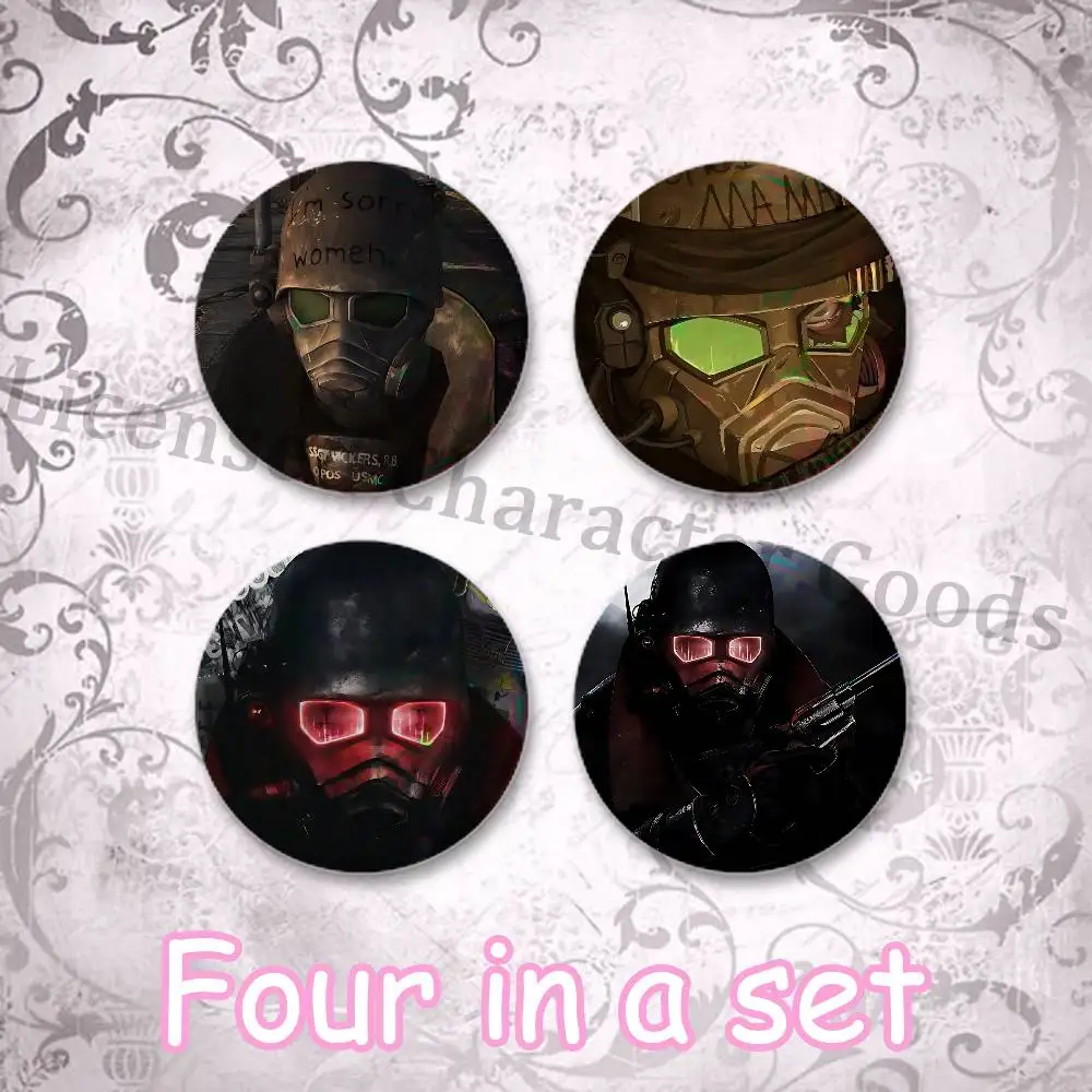 Wasteland NV N-NCR Veteran R-Ranger 58mm Classic Tin Badge 2.25 Inch Holo Baji Kawaii Round Button Pin for Collectible