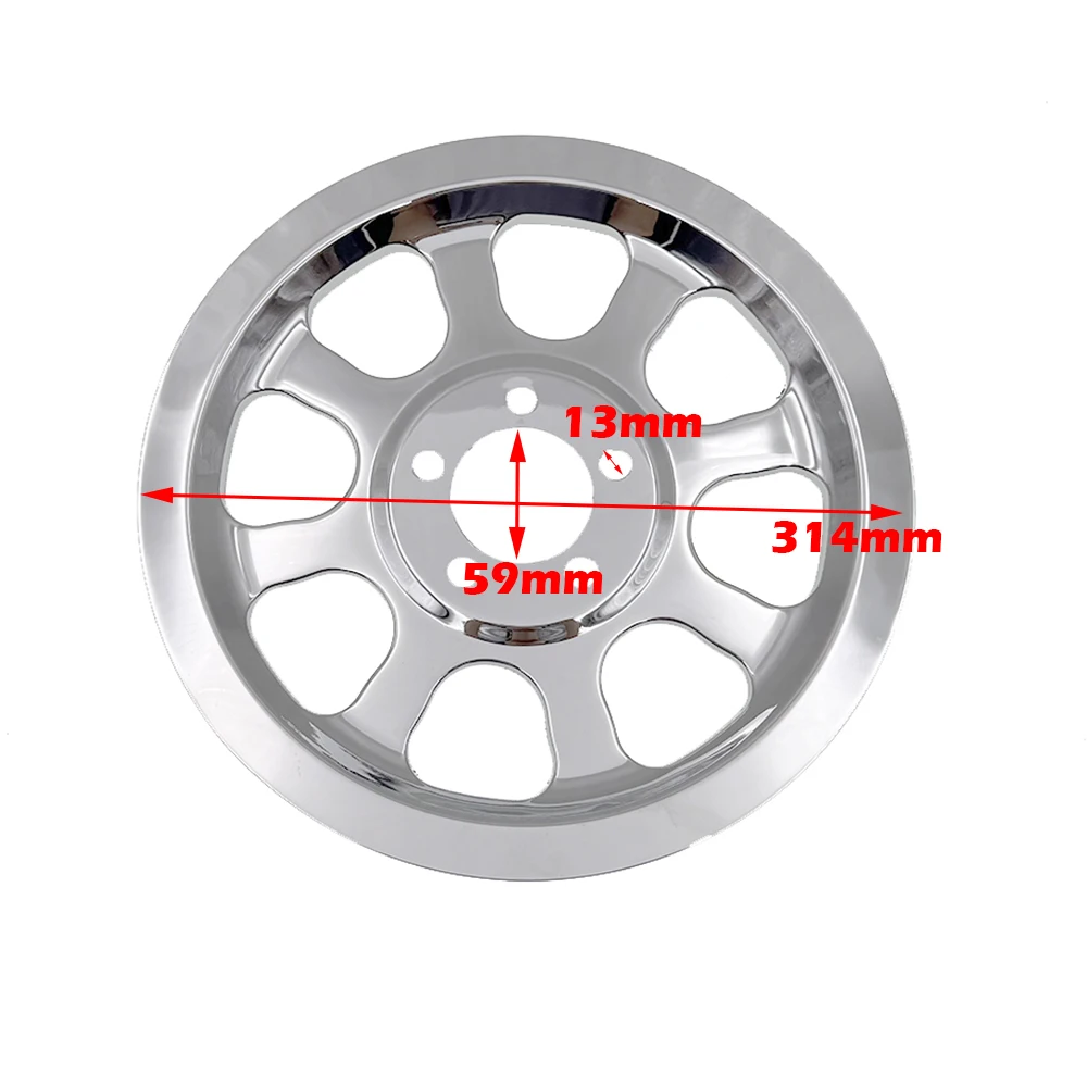 Chrome Steel Motorcycle Outer Pulley Cover 70 Tooth For Harley Davidson FXST FLST 2000 2001 2002 2003 2004 2005 2006