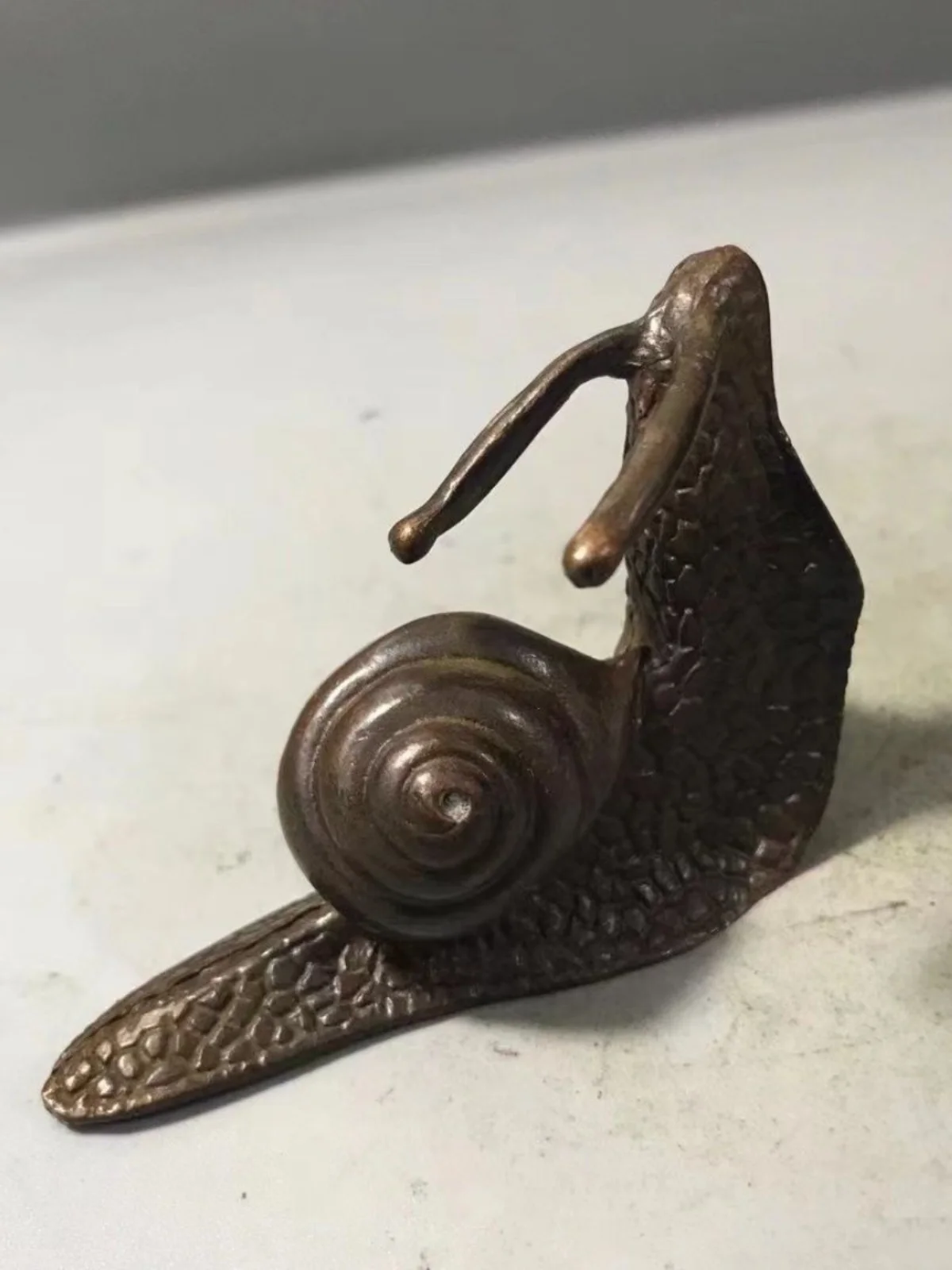 

Retro making old solid snail cattle turn dry Kun tea ceremony tea table desktop creative town paper antiques