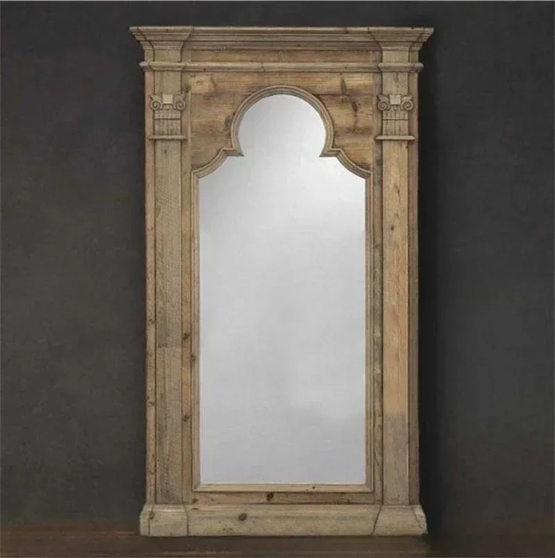 Specchio americano a figura intera in legno massello