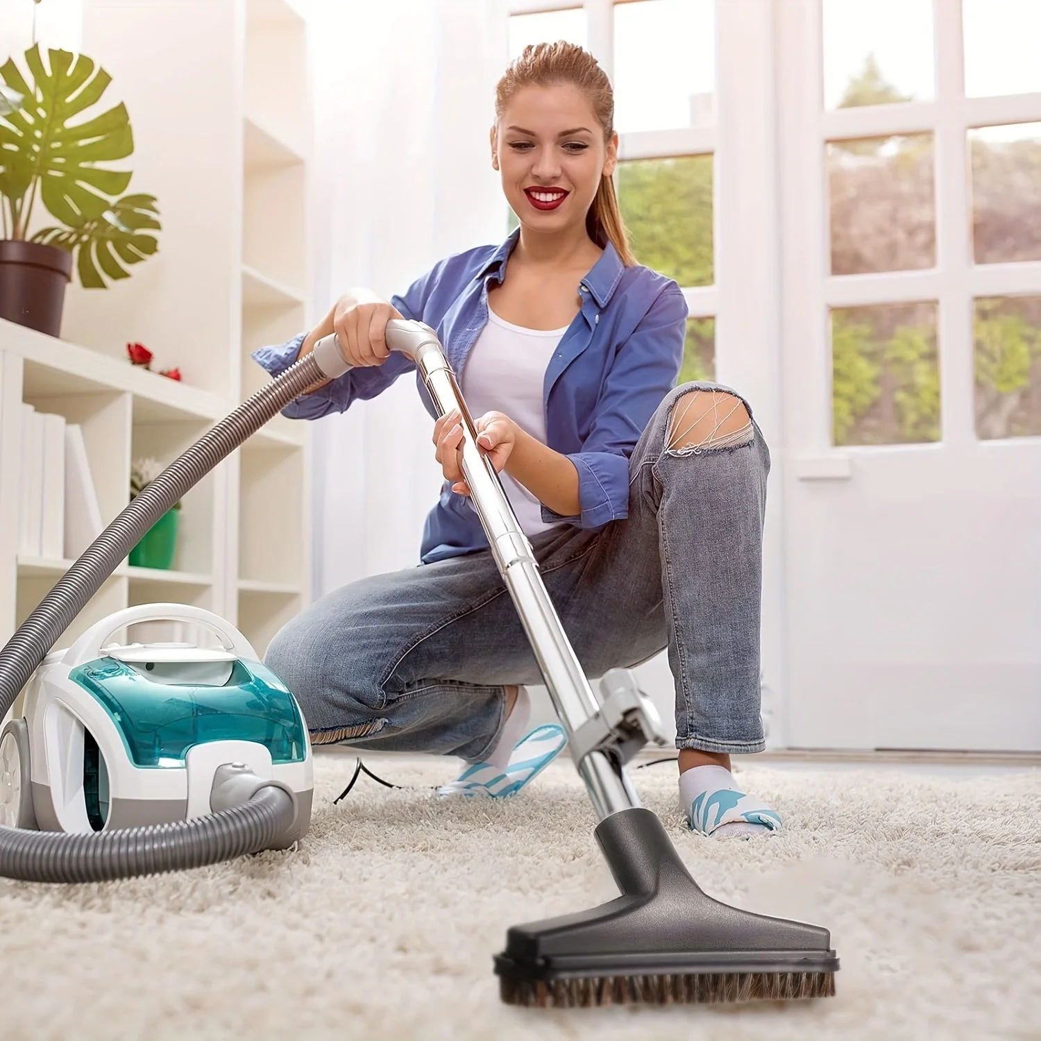 Насадка для щетки для шланга пылесоса, 32 мм 1-1/4 дюйма, прямоугольная щетка для шланга пылесоса, замена для напольного ковра